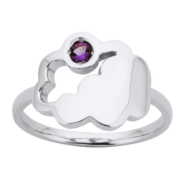 Karen Walker Weather Cumulus Ring - Silver, Amethyst