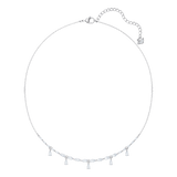 Swarovski Louison Necklace, Small, White, Rhodium Plate