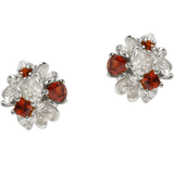 Karen Walker Rock Garden Earrings - Silver, Garnet