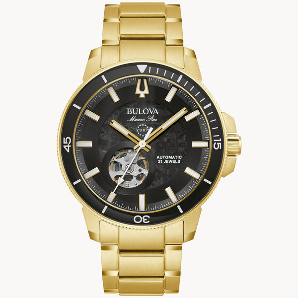 Bulova - Marine Star Stainless Steel Gold/Black