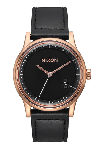 Nixon Station Leather - Rose Gold / Black Watch