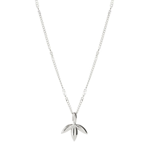 Najo - Silver Hanging Leaf Necklace
