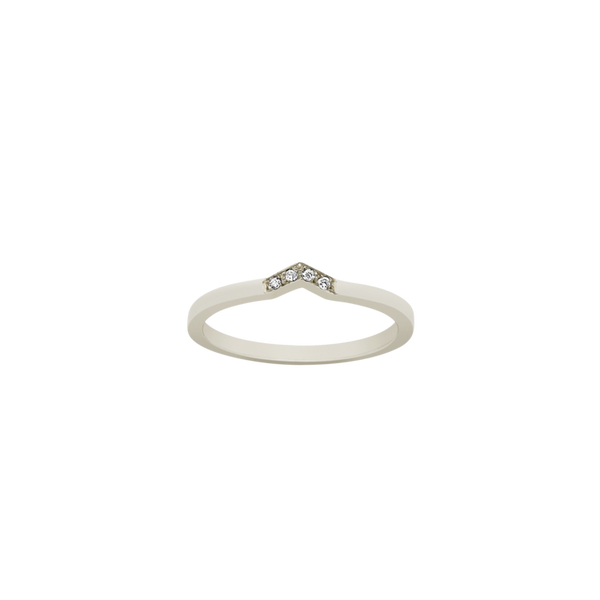 Meadowlark - Arrow Band - White Diamond - White Gold