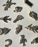 Meadowlark - Dove Heart Charm Gold Plated Garnet