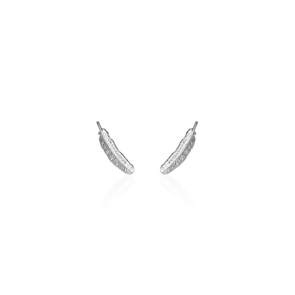 Boh Runga Miromiro Feather Studs - Sterling Silver