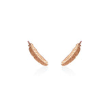 Boh Runga Miromiro Feather Studs - Rose Gold