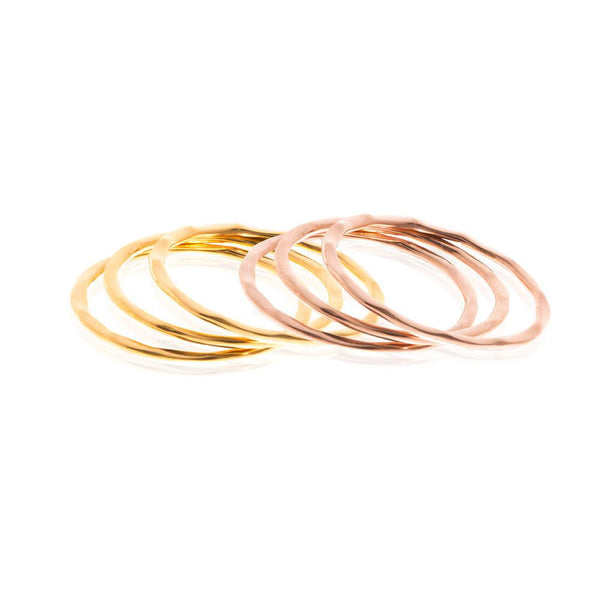 Boh Runga Small But Perfectly Formed Lil Stacker Rings - 9ct Rose Gold, Size K