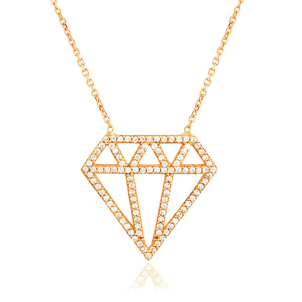 OPEN DIAMOND PENDANT - GOLD