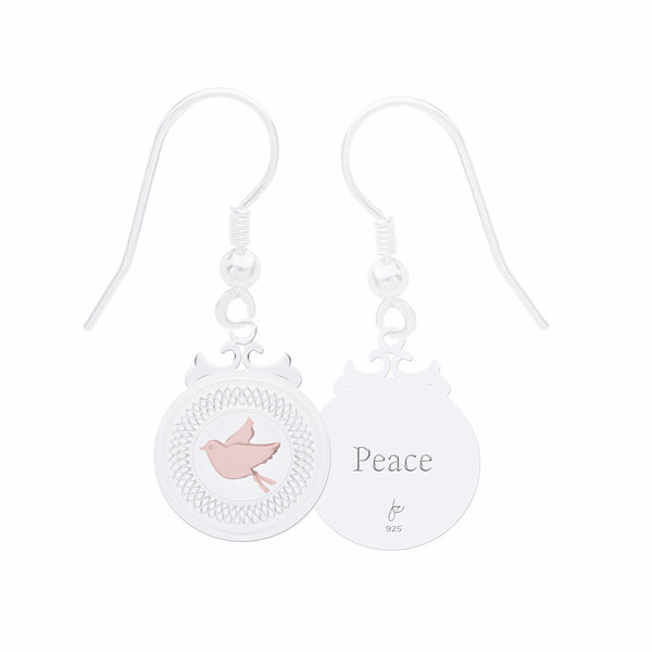 Dove Sterling Silver Declaration Earrings "Peace"