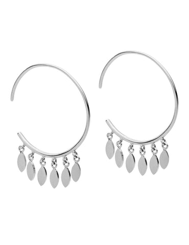 Glimmered Sky Silver Earrings