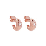 Najo - Cosmic Rose Gold White Topaz Stud Earrings