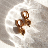 Najo - Raya Ridged Pod Huggie Earring Gold Plated