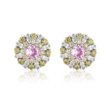 Georgini - Berry Bloom Multi Coloured Earrings Silver