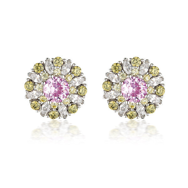 Georgini - Berry Bloom Multi Coloured Earrings Silver