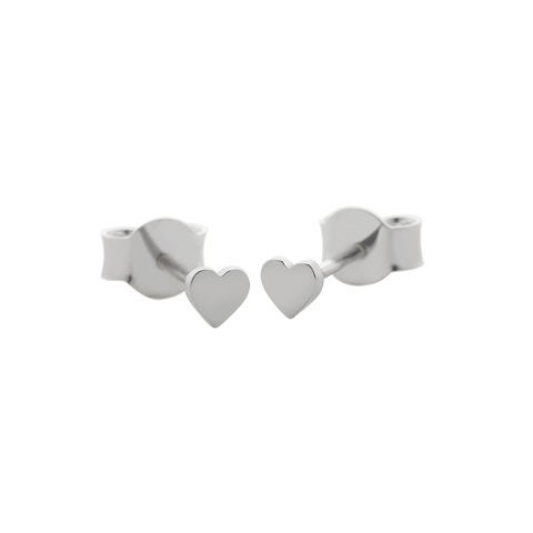 Meadowlark Micro Heart Studs - Sterling Silver