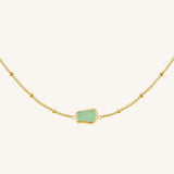 Rosefield Jewellery - Organic Gemstone Jade Gold Necklace