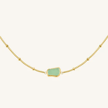 Rosefield Jewellery - Organic Gemstone Jade Gold Necklace