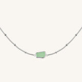 Rosefield Jewellery - Organic Gemstone Jade Silver Necklace