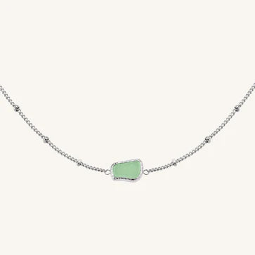 Rosefield Jewellery - Organic Gemstone Jade Silver Necklace