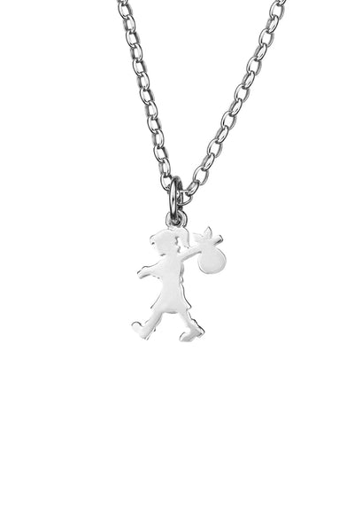 Karen Walker Runaway Girl Pendant - Silver, 45cm