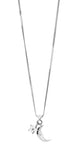 Karen Walker Moon & Star Charm Necklace - Silver