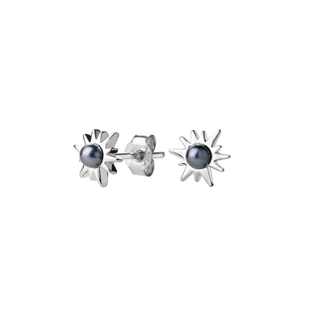 Karen Walker Temptation Studs - Silver, Pearl