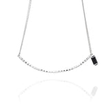 LINDI KINGI DELUXE HALO BLACK ONYX AND DIAMOND BAR PENDANT