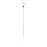 LINDI KINGI DELUXE HALO BLACK ONYX AND DIAMOND BAR DROP PENDANT
