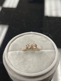 Meadowlark - Luna Ring 9ct Rose Gold Morganite & White Diamond