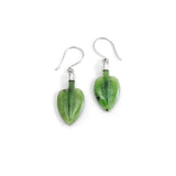 Nick Von K Pounamu Pohutakawa Leaf Earrings