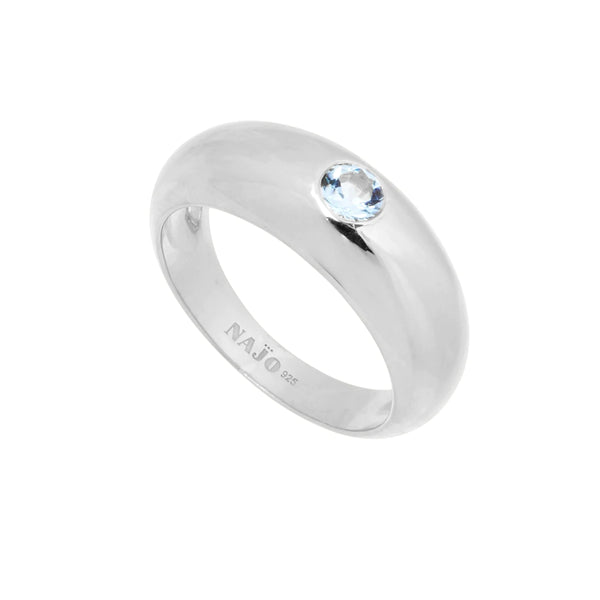 Najo - Cosmic Narrow Blue Topaz Ring - Medium