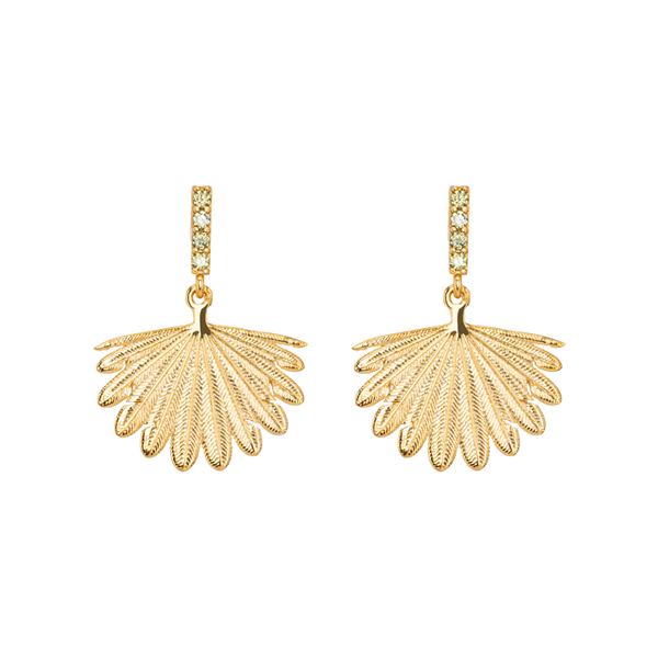 Boh Runga - Gold Plated Rocksteady Fan Tail Midi Earrings Rocked in Spring