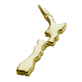 STOW NZ Map (Aotearoa) Charm - 9ct Yellow Gold