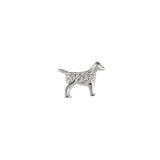 STOW Dog (Loyal) Charm - Sterling Silver CZ