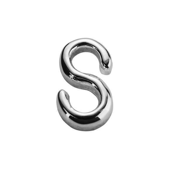 STOW Letter S Charm - Sterling Silver