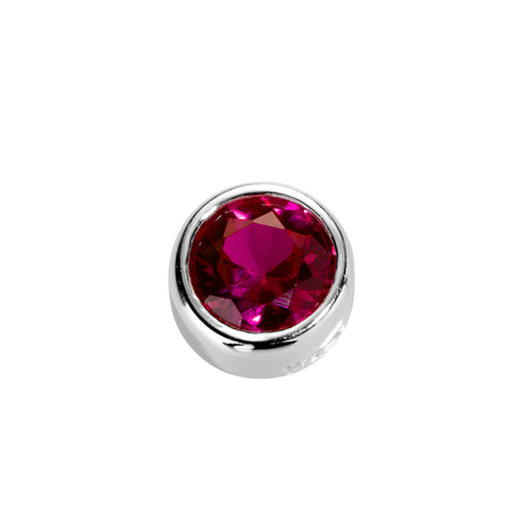 STOW Virtue Charm - Passion - Ruby CZ & Sterling Silver