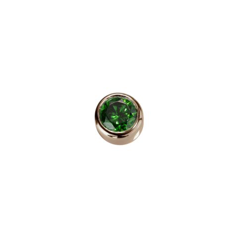 STOW Virtue Charm - Balance - Emerald CZ & 9ct Rose Gold