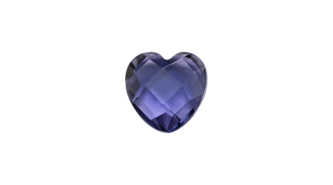 STOW Birthstone Charm - September - Iolite Heart