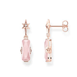 Thomas Sabo STG Rose Gold Plated Magic Stone Rose Quartz Earrings