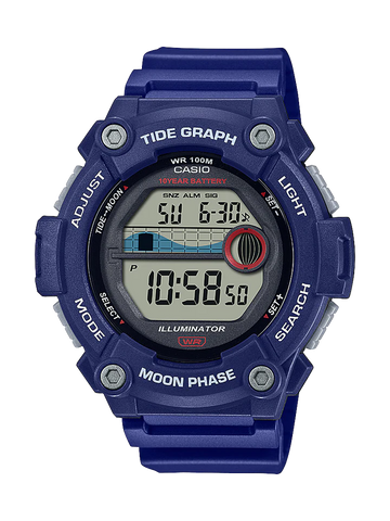 Casio - Digital Tide Graph Blue Watch