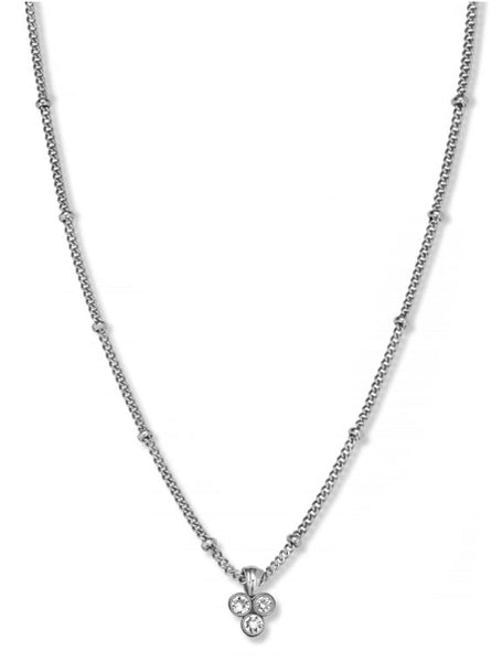 Rosefield - Triple Crystal Necklace Silver