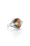 Karen Walker Astrid Ring - Silver, Rutilated Quartz