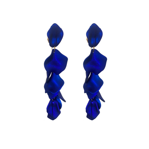 Lindi Kingi - Metallic Electric Blue Drop Earrings