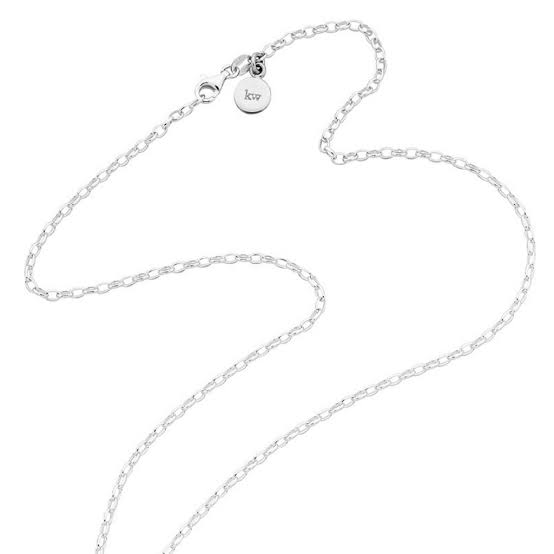 Karen Walker Oval Belcher Chain - Silver, 80cm