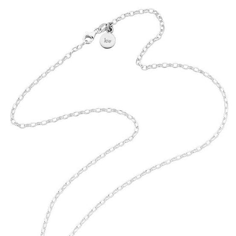 Karen Walker Oval Belcher Chain - Silver, 90cm