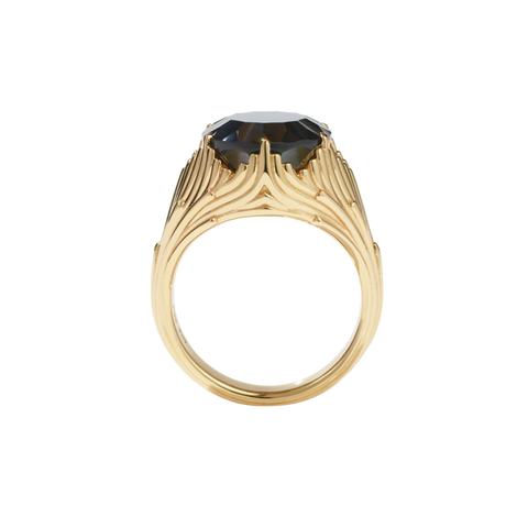 Meadowlark - Aphrodite Cocktail Ring - 9ct Yellow Gold - Onyx