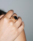 Meadowlark - Aphrodite Cocktail Ring - Silver - Onyx