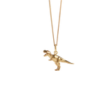 Meadowlark - Dinosaur Charm Necklace Gold Plated