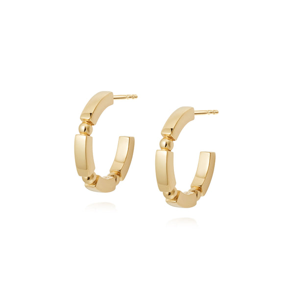 Daisy London Stacked Chunky Midi Hoops - Gold Plate