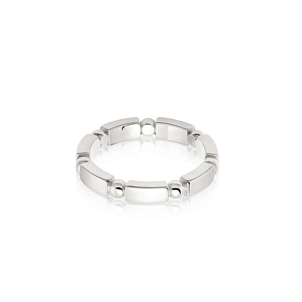 Daisy London Stacked Chunky Ring Sterling Silver - Large